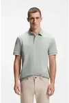 Poloshirt BOSS ORANGE "Passertip", Herren, Gr. L, gr&uuml;n (silber043), Piqu&eacute;,