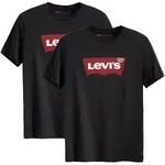 T-Shirt LEVI'S "T-Shirt Graphic Set-In Neck 2er Pack", Herren, Gr. XXL, schwarz,