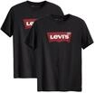 T-Shirt LEVI'S "T-Shirt Graphic Set-In Neck 2er Pack", Herren, Gr. XXL, schwarz,