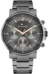 Multifunktionsuhr TOMMY HILFIGER "TYSON", grau, Armbanduhren, Herren, Quarzuhr,