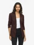 Kurzblazer VILA "VIHER NEW 3/4 BLAZER -NOOS", Damen, Gr. S, braun (coffee bean), Web,