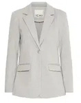 Blusenblazer ICHI "Blazer IHKATE", Damen, Gr. S, grau (grau melange),...