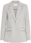 Blusenblazer ICHI "Blazer IHKATE", Damen, Gr. S, grau (grau melange), Obermaterial: