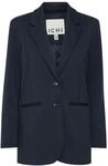 Blusenblazer ICHI "Blazer IHKATE", Damen, Gr. L, schwarz (total eclipse),