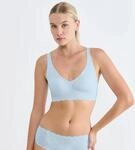B&uuml;gelloser BH SLOGGI "ZERO Feel Bliss", Damen, Gr. S, N-Gr, light blau, Spitze,