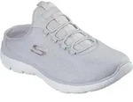 Sabot SKECHERS "SUMMITS-SIMPLY SWEET", Damen, Gr. 37, grau (hellgrau), Textil, Schuhe