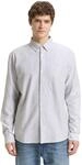 TOM TAILOR Denim Langarmhemd gestreift, mit Button-down-Kragen
