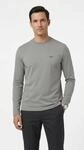 Langarmshirt BOSS GREEN "Tee Long", Herren, Gr. L, open grau063, Single Jersey,