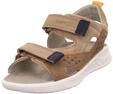 Sandale SUPERFIT "LAGOON WMS: mittel", M&auml;dchen, Gr. 28, braun, orange, Nubukleder,