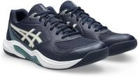 Tennisschuh ASICS "GEL-DEDICATE 9 INDOOR", Herren, Gr. 42, midnight, oatmeal,