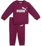 Trainingsanzug PUMA "MINICATS ESS CREW SET FL INF", Jungen, Gr. 74, fuchsia...