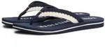 Zehentrenner TOMMY HILFIGER "TH CROCHET SUMMER SANDAL", Damen, Gr. 37, blau