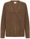 Strickjacke FRANSA "Langarm FRELISE", Damen, Gr. XXL, beige (rain drum melange),