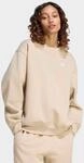 Sweatshirt ADIDAS ORIGINALS "ESS FL CRW OS", Damen, Gr. L, khaki three,...