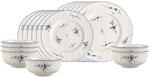 Villeroy & Boch Geschirr-Set "Geschirr-Set Vieux Luxembourg 18er Set wei&szlig;-blau"