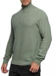 Troyer INDICODE "INBarcerle Half Zip", Herren, Gr. S, gr&uuml;n (sea spray), Strick,