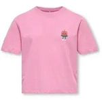 T-Shirt KIDS ONLY "KOGREX S/S PRINTED TOP JRS", M&auml;dchen, Gr. 134/140, cashmere...