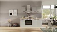 Flex-Well K&uuml;che "Lund" mit E-Ger&auml;ten, Gesamtbreite 210 cm,gl&auml;nzende Fronten