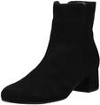Stiefelette GABOR "Gabor Stiefelette Veloursleder", Damen, Gr. 37,5, schwarz,