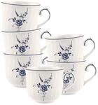 Villeroy & Boch Tasse "Cappuccinotassen Vieux Luxembourg 240 ml 6er Set wei&szlig;-blau"