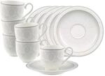 Villeroy & Boch Espressotasse "Espressotassen mit Untertassen Gray Pearl 70 ml 6er