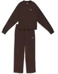 Trainingsanzug PUMA "LOUNGEWEAR STANDARD SWEAT SUITT FL CL", Damen, Gr. S, chocolate