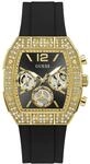 Multifunktionsuhr GUESS "PHOENIX QUANTUM", schwarz, goldfarben, Armbanduhren,...