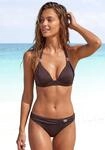 Triangel-Bikini LASCANA, Damen, Gr. 38, Cup C, braun (dunkel braun),...