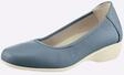 Ballerina CLASSIC, Damen, Gr. 37, bleu, Glattleder, Basic, Schuhe Ballerina