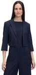 Jackenblazer BETTY BARCLAY "Damen mit 3/4 Arm", Damen, Gr. 36, blau (dunkelblau),