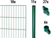 GARDEN N MORE Einstabmattenzaun "mit Rundpfosten" 10 Elemente f&uuml;r 20 m, LxH:...