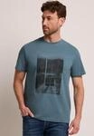 T-Shirt STREET ONE MEN, Jungen, Gr. 3XL, blau (lake blau), Web, 100% Baumwolle,