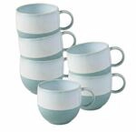 like. by Villeroy & Boch Becher "Henkelbecher Perlemor Aqua 290 ml 6er Set blau"