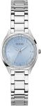 Quarzuhr GUESS "GUESS-CHARLOTTE", silberfarben, Armbanduhren, Damen, Quarzuhr,