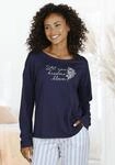 Vivance Dreams Pyjamaoberteil mit Frontdruck