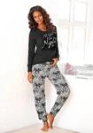 Buffalo Pyjama Set, 2 tlg. gemusterte Hose mit Eingrifftaschen