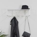 Spinder Design Garderobenleiste "REX" Wandgarderobe aus Stahl mit Hutablage und...