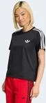 T-Shirt ADIDAS ORIGINALS "FIREBIRD", Damen, Gr. XL, schwarz (schwarz, wei&szlig;),