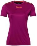 T-Shirt KEMPA "Shirt POLY WOMEN", Damen, Gr. L, rot (deep rot), Obermaterial: 100%