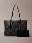 Calvin Klein Henkeltasche "AOP TOTE W/ POUCH ON STRAP" Umh&auml;ngetasche,