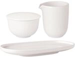 Milch- und Zuckerset VILLEROY & BOCH "Milch- und Zucker-Set Afina wei&szlig;", wei&szlig;, 3,