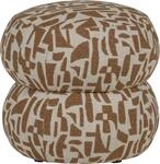 WOOOD Hocker "Anic mit Sunny-Gewebtem Bezug, B 43 x T 43 x H 40 cm" Sehr hohe