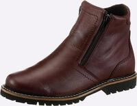 Stiefelette HEINE, Damen, Gr. 36, bordeaux, Glattleder, Leder, Rindsleder, Schuhe