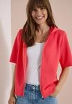 Cardigan CECIL, Damen, Gr. L (42), coral, Web, 49% Polyester, 45% Baumwolle, 6%