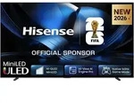 HISENSE QLED-Fernseher "100U7DSE", Energieeffizienz: F (A-G), schwarz (schwarz,