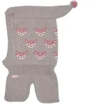 Schlupfm&uuml;tze MAXIMO, M&auml;dchen, Gr. 51, beige (buchemeliert), Strick, Baumwolle,