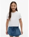 T-Shirt TOMMY HILFIGER, M&auml;dchen, Gr. 92, wei&szlig;, Single Jersey, Obermaterial:...