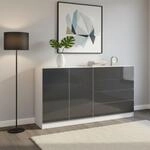 borchardt M&ouml;bel Sideboard "Vaasa, Kommode mit 2 T&uuml;ren und 4 Schubk&auml;sten auf