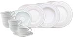 Geschirr-Set VILLEROY & BOCH "Kombiservice Gray Pearl 30er Set wei&szlig;", wei&szlig;, 30,