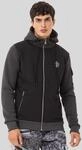 Sweatjacke CIPO & BAXX "Sweatjacken", Herren, Gr. L, anthrazit, 70% Baumwolle,...